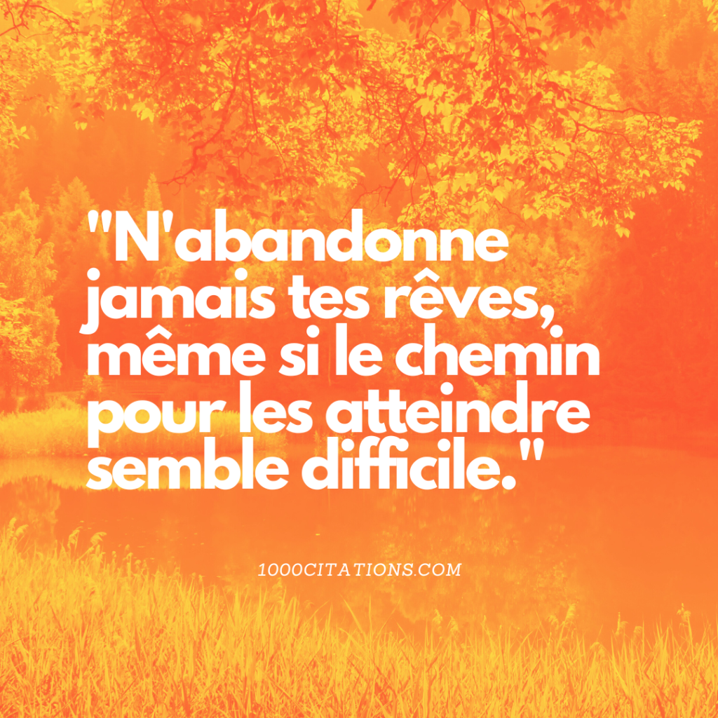 Les 350 Citations les Plus Grandioses de Dhar Mann pour t'Inspirer à Réussir 4 N'abandonne jamais tes rêves, même si le chemin pour les atteindre semble difficile.
